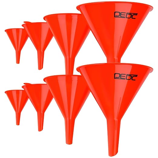 DEDC Oil Funnels, Plastic Gas Funnels Set by DEDC