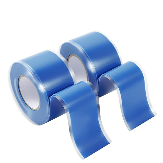Self Fusing Silicone Tape 2 Rolls 1 in x 10' Blue Waterproof Rescue Tape Rubber by Unknown