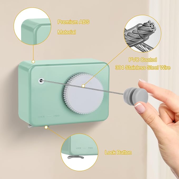 Retractable Clothesline Indoor/Outdoor, Anti-Sag - Image 5