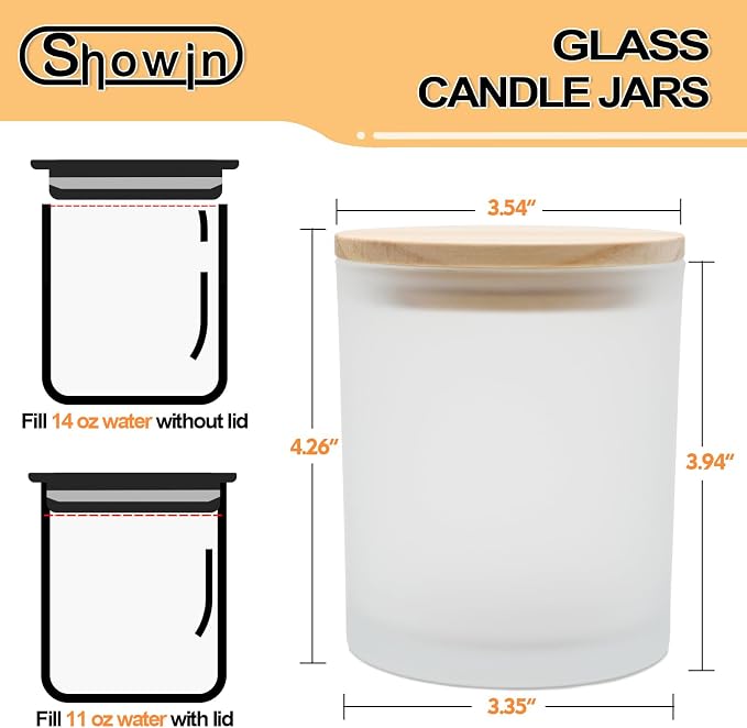14 OZ Thick Candle Jars for Making Candles 12 Pcs, 3 Wick Empty Jars - Image 6