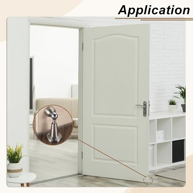 uxcell Magnetic Door Stopper, 304 Stainless Steel Magnetic Door Stop Catch - Image 4