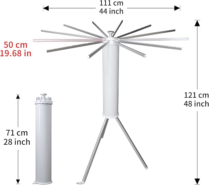 Clothes Drying Rack Tripod, Laundry Hanger Dryer Rack, Portable Foldable Drying - Image 2