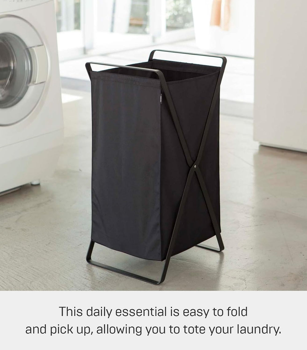 Yamazaki Home Tower Laundry Basket - Foldable Storage Hamper Organizer, 25&qu...