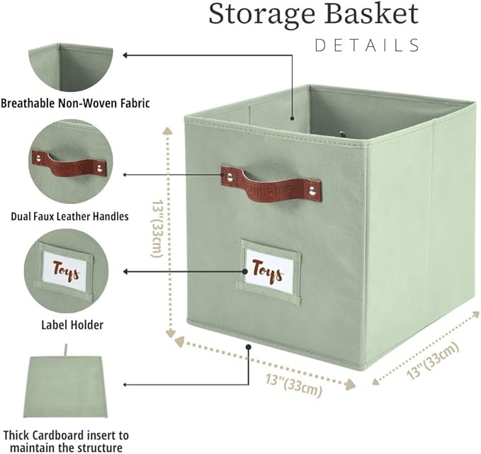 DECOMOMO Storage Cubes, Fabric Organizer Bins - Image 3