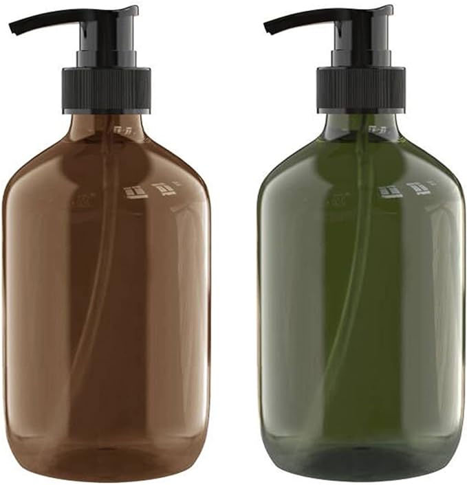 2 PCS 10 OZ Pump Bottle Plastic Pump Lotion Dispenser Empty Bottles Refillable by WANBAO