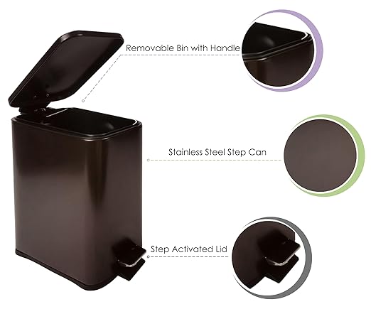 Stainless Steel Small Trash Can - Image 4