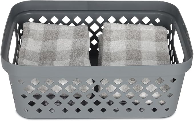 Glad Plastic Storage Basket Set, Value Pack of 6 | Open Storage Bins - Image 4