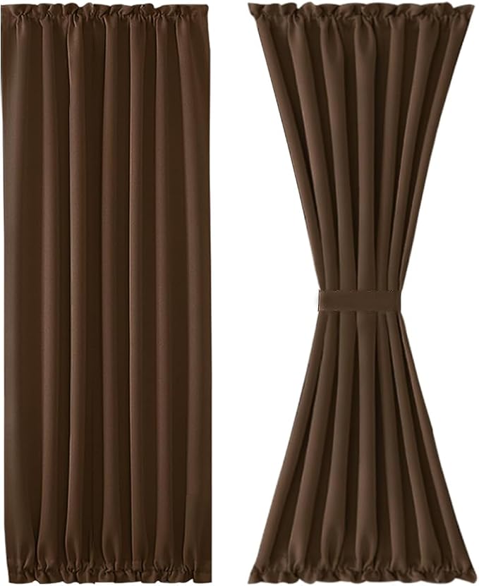 DWCN French Door Curtains – Rod Pocket Thermal Blackout Curtain - Image 7