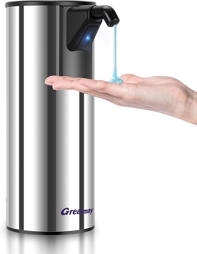 Automatic Soap Dispenser, Stainless Steel Material, Rechargeable Touchless Hand by Greatmay