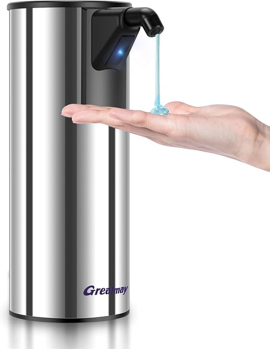 Automatic Soap Dispenser, Stainless Steel Material, Rechargeable Touchless Hand by Greatmay