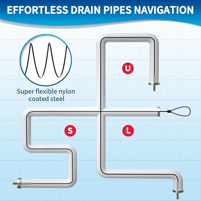 30 Inches Drain Snake Hair Clog Remover, Upgraded Anti-break Metal Plumbing - Image 6