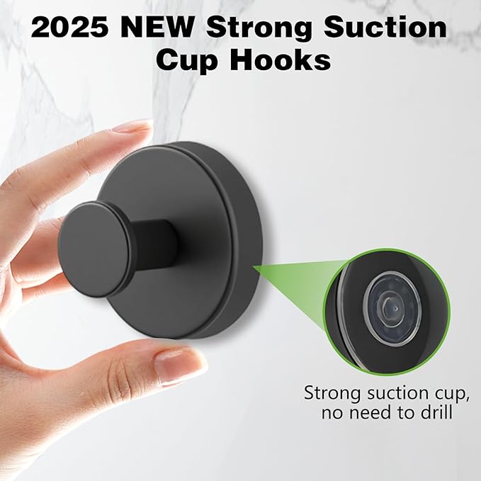Suction Cup Hooks for Wreaths on Glass, 2025 New No Drill Suction Cup Hooks - Image 3
