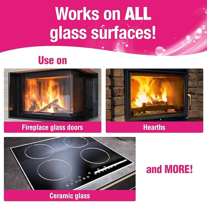 Quick N Brite Fireplace Glass Cleaner 24oz, Nonabrasive Cleaning Spray - Image 7