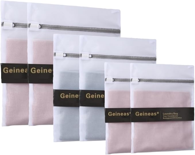 6 Pcs Lingerie Bags for Washing Delicates Mesh Laundry Bags for Lingerie Socks by GEINEAS