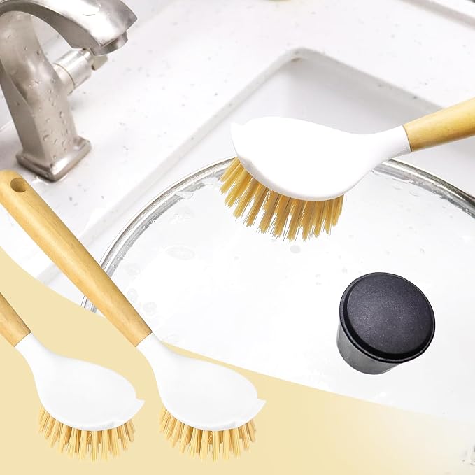 2 Pack Kitchen Scrub Brushes for Cleaning Dish Brush - Image 2