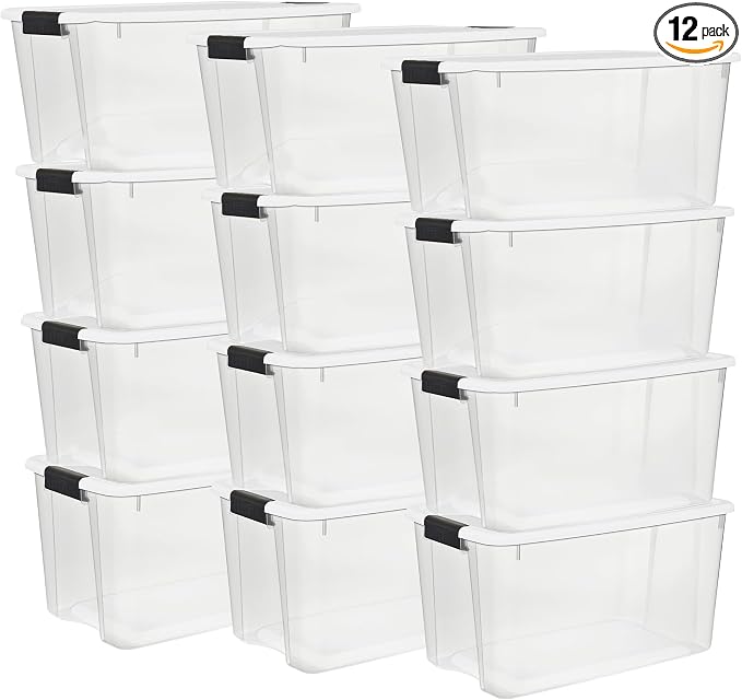 Sterilite 12-Pack Ultra Latching Box, Storage Bins by Sterilite
