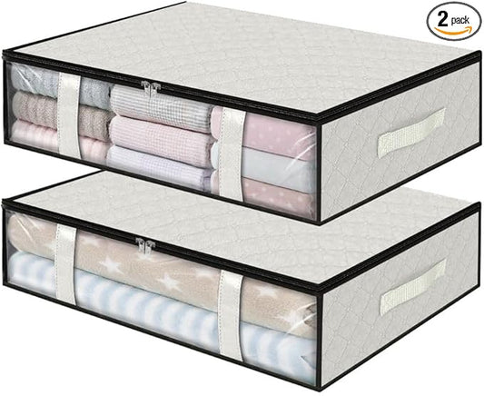 StorageRight Under Bed Storage Bins, Breathable Organizer by StorageRight