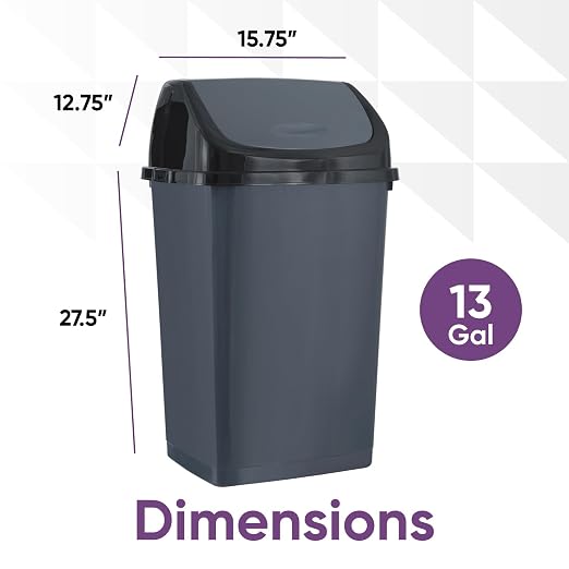 Superio Kitchen Trash Can 13 Gallon - Image 2