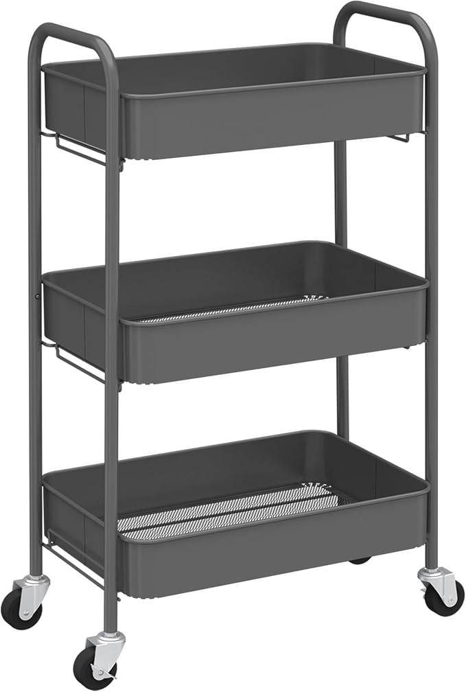 CAXXA 3-Tier Rolling Metal Storage Organizer by CAXXADIRECT