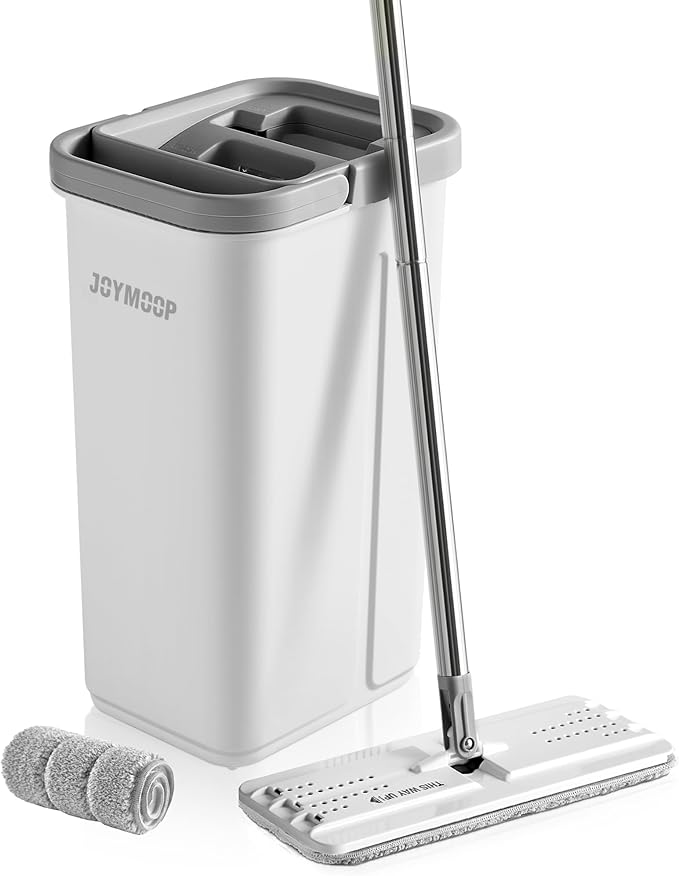 JOYMOOP Easy Clean and Self-Squeezing Microfiber Flat Mop and Bucket System - Image 7