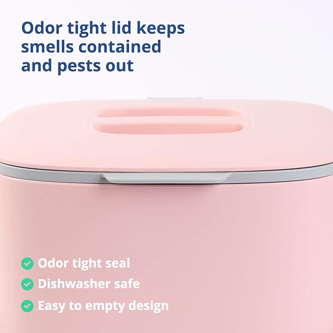 BLUE GINKGO Kitchen Compost Bin – Filter-Free, Odor-Tight Countertop Food Waste - Image 4