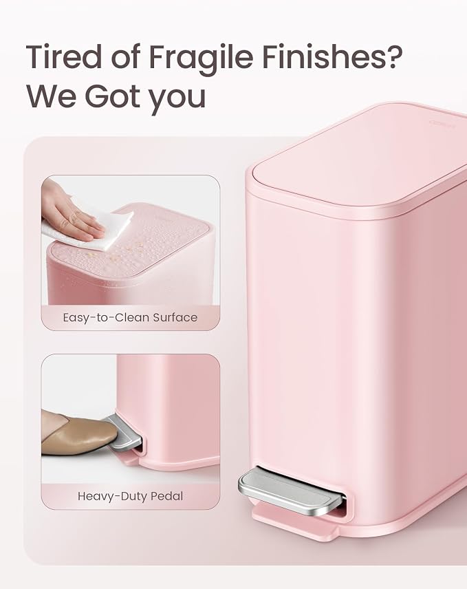 Cesun Small Bathroom Trash Can - Image 3
