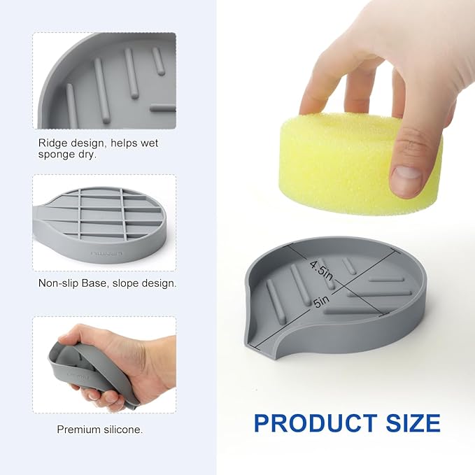 LANMU Silicone Smiley Face Sponge Holder - Image 3