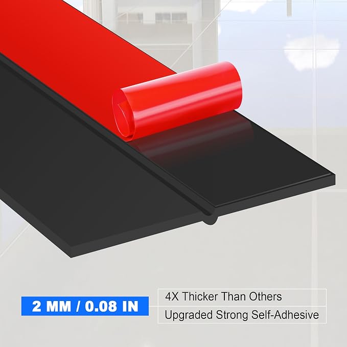 ToLanbbt Weather Stripping Silicone Door Seal Strip 2 in x 20 ft Door Draft - Image 3