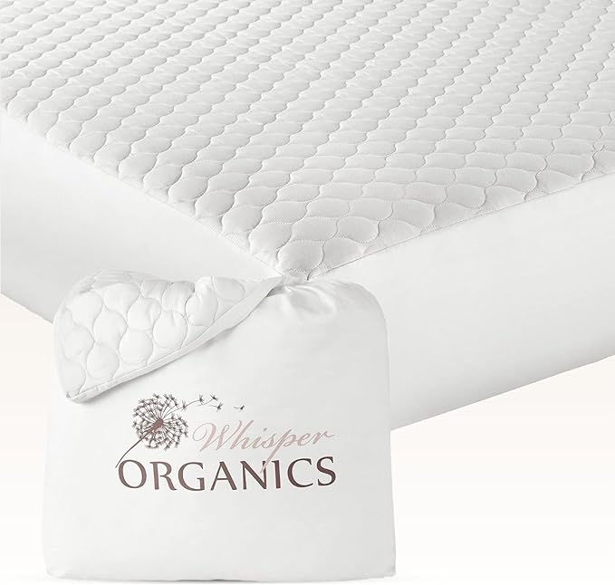 100% Cotton Organic Mattress Pad by WhisperOrganics