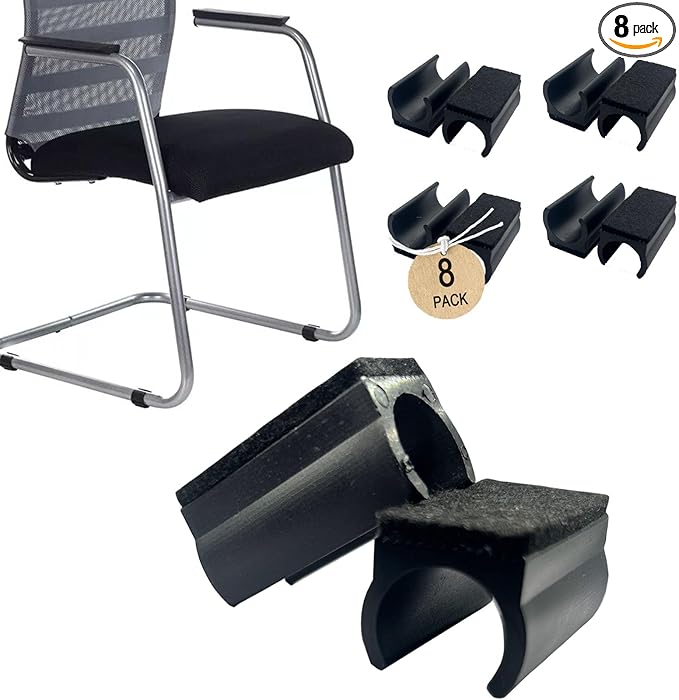 Rectangle U Shaped Chair Leg Tips Caps by Conprasim