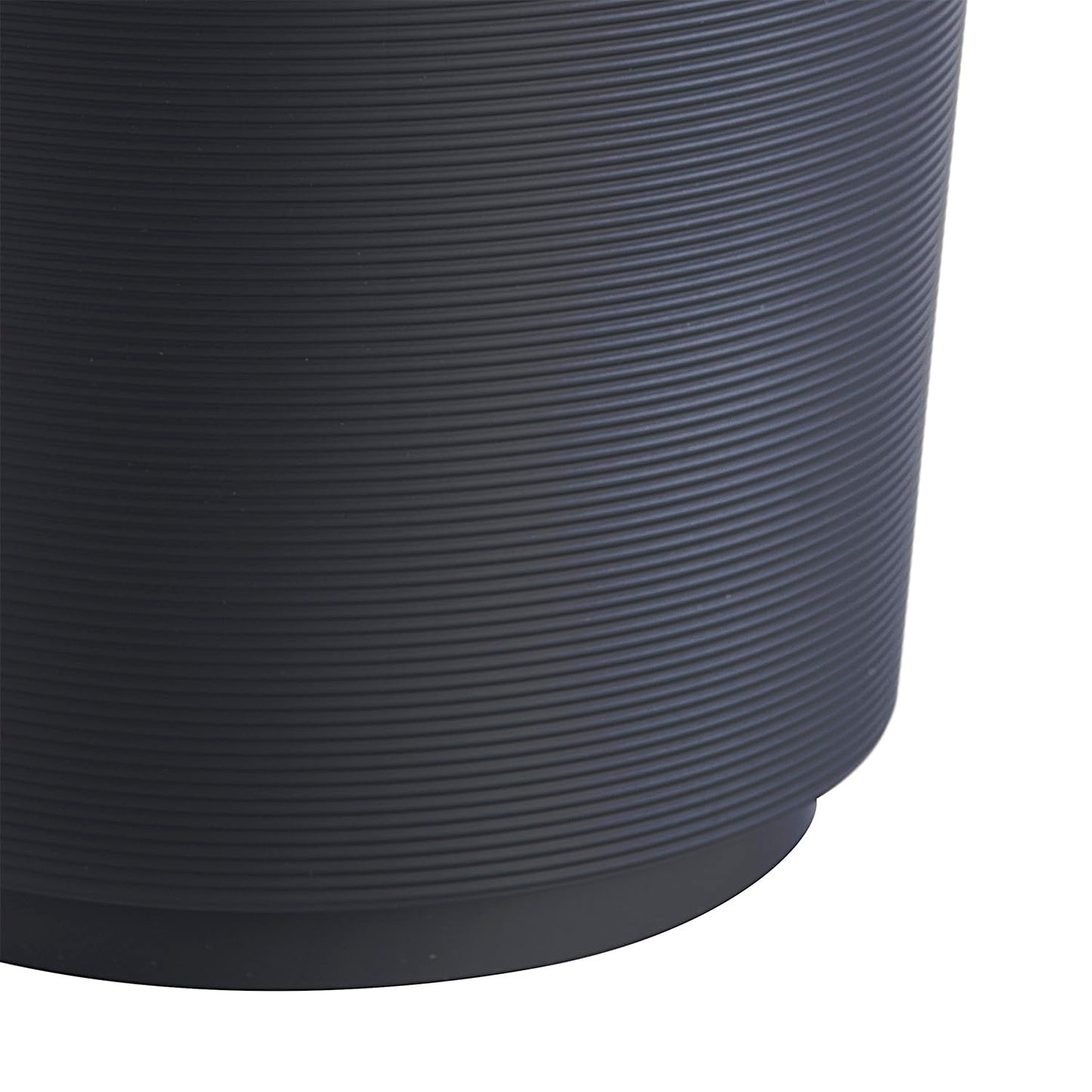 Indoor Storage Container,1.98 Gallon,Plastic,Sturdy‑Resistant and Easy‑Cleaning,Black,Waste Basket