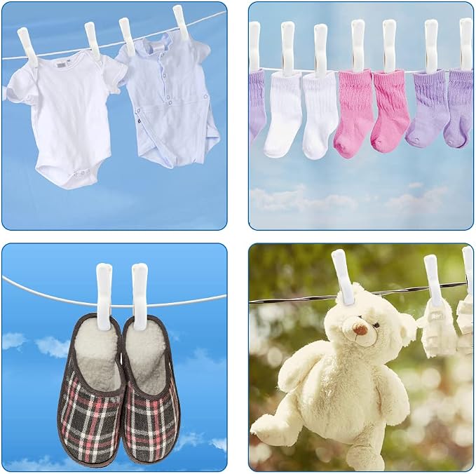 12 PCS Beach Towel Clip, Cloth Pins, Quilt Drying Clip, Plastic Clothespins - Image 7