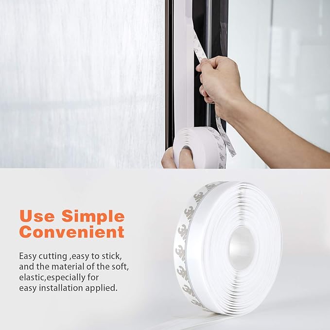 26 Feet Silicone Seal Strip, Weather Stripping Seal Tape - Image 5