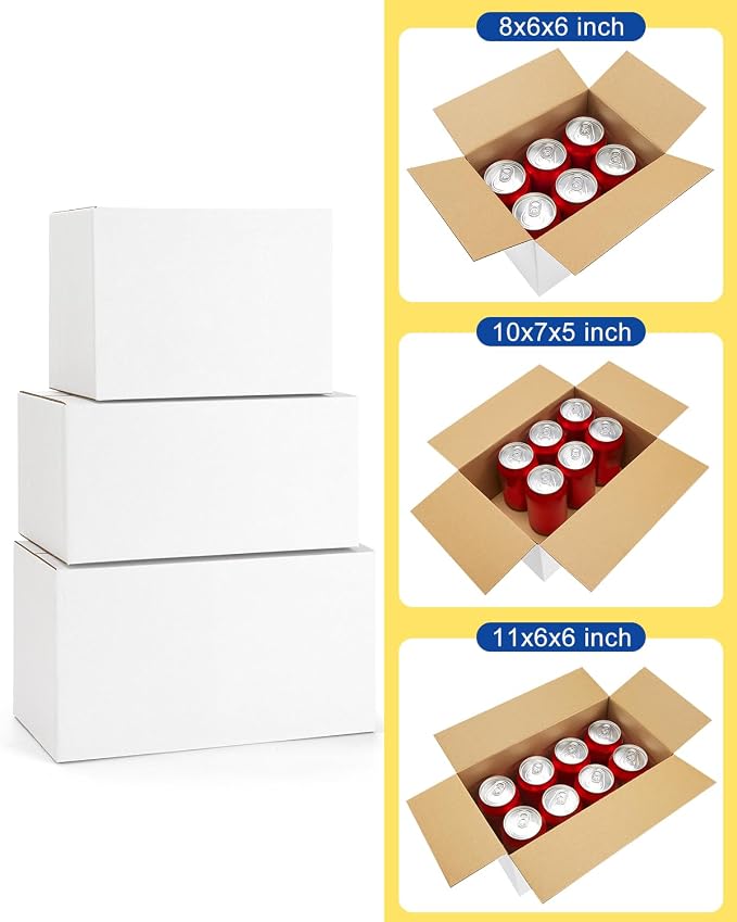 Assorted-Sizes-Shipping-Boxes-45-Pack: 8x6x6 & 10x7x5 & 11x6x6 - Image 2