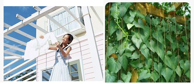 2 Pcs Diamond Braided Rope Clothes Hanging String Indoor Utility Clotheslines - Image 4