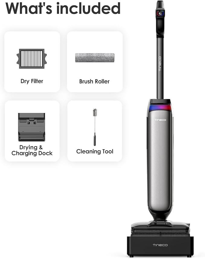 Tineco Floor One S9 Artist Steam Wet Dry Vacuum Cleaner, High-temp Steam - Image 9