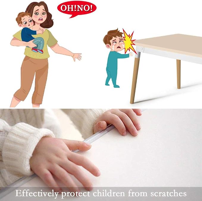 Edge Protector 100% Silicone, Baby Proofing Clear Table Corners Guards - Image 6