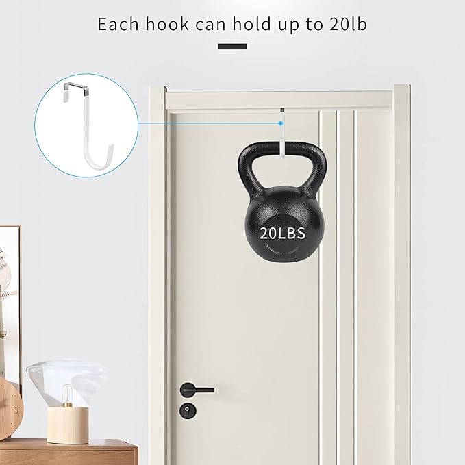 FYY Over the Door Hooks, 8 Pack Door Hangers Hooks - Image 4