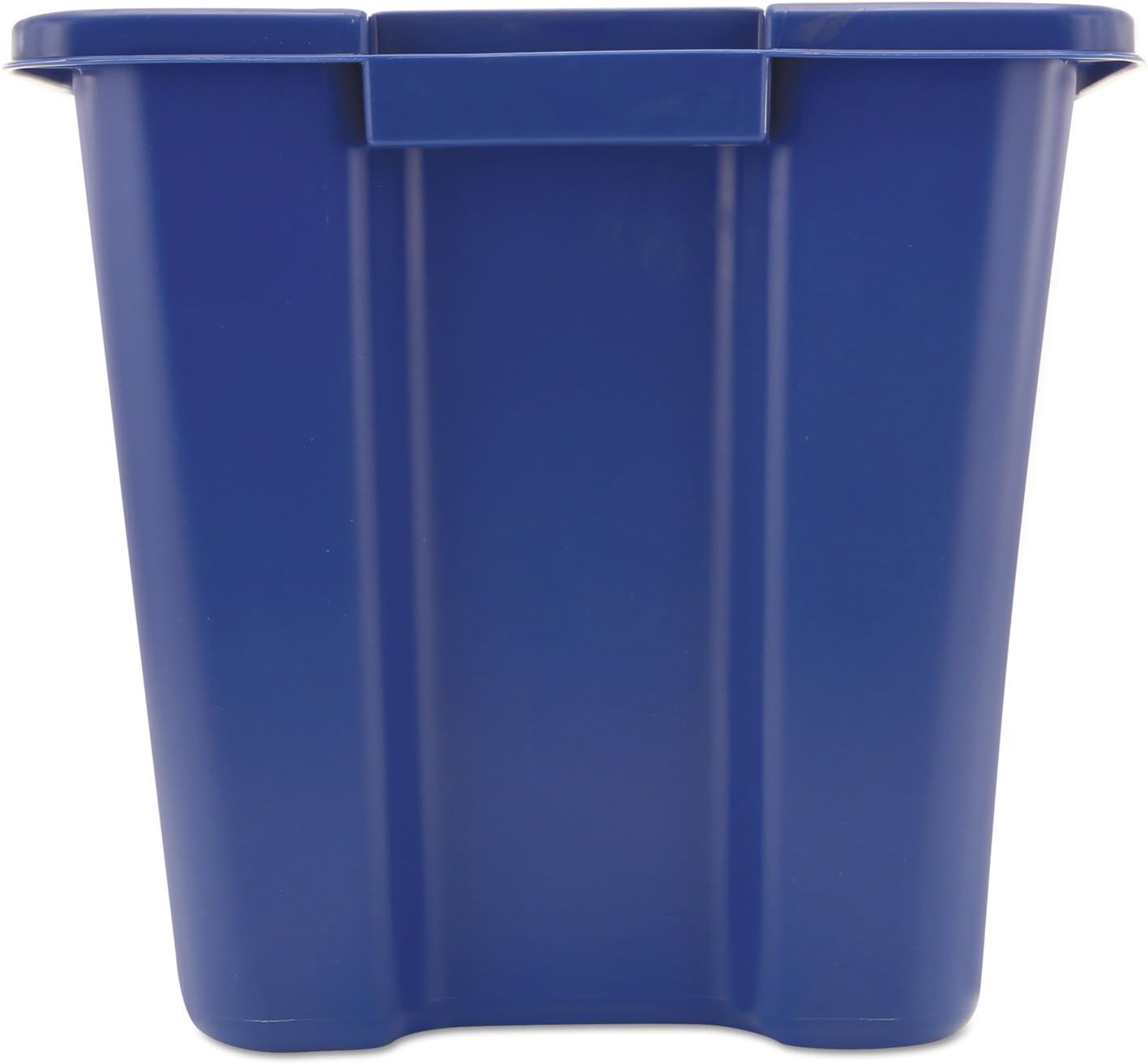 Rubbermaid Commercial Products Stackable Recycling Bin, 14 Gallon, Blue Storage Container, for Garage/Kitchen use for Boxes/Paper Recycle (Pack of 6)