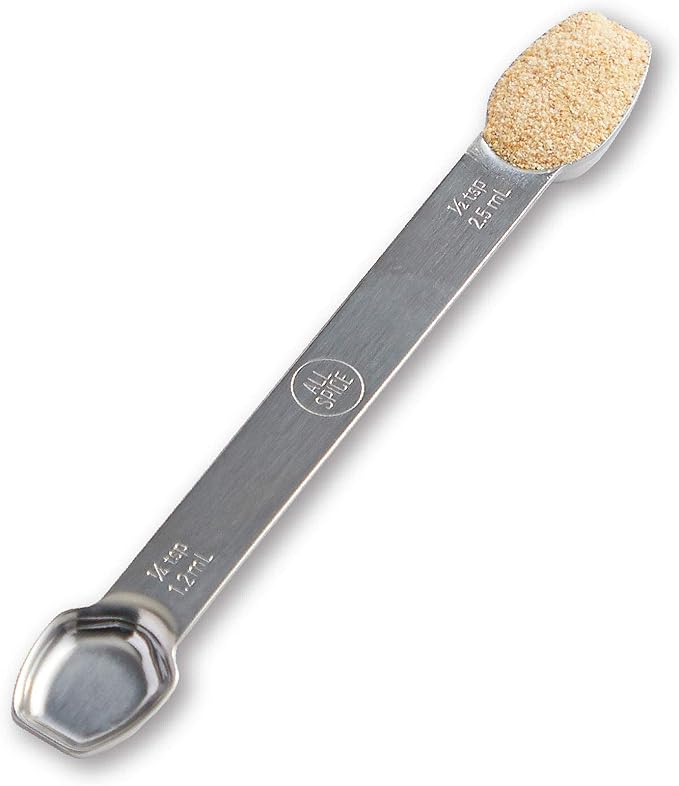 AllSpice Stainless Steel Double Sided Measuring Spoon- 1/2 Teaspoon and 1/4 by AllSpice