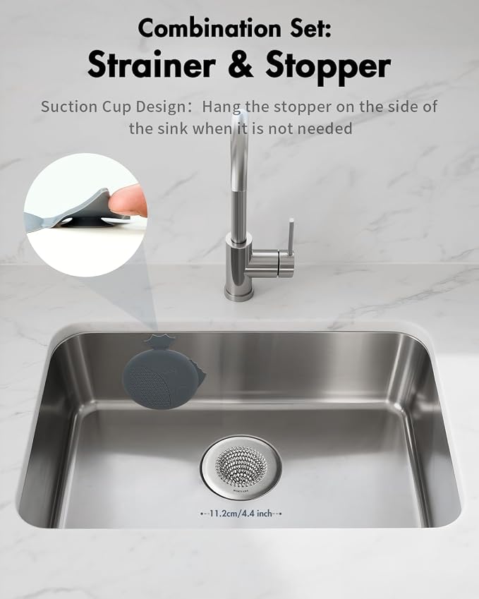 Sink Drain Strainer&Stopper, Anti-Slip Flexible Mesh Sink Strainer - Image 4