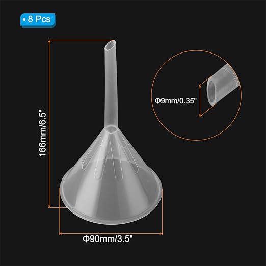 PATIKIL 3.5 Inch Clear Plastic Funnel - Image 2