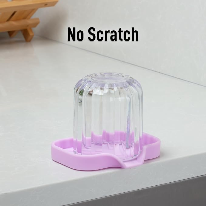 Zulay Kitchen Small Silicone Sponge Holder – Space-Saving Sink Organizer Tray - Image 6