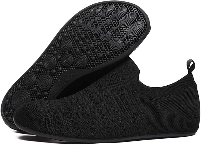 QZKDM Lightweight Slip on Grip Indoor House Slippers Barefoot Non Slip Home - Image 6