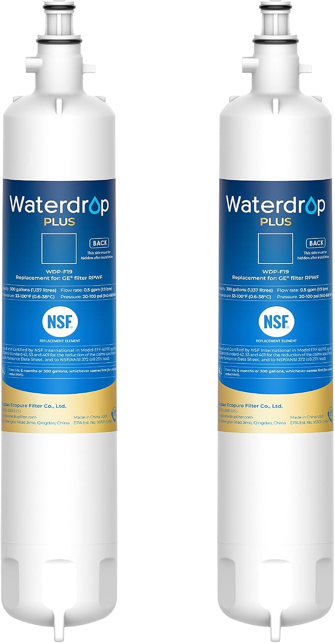 Waterdrop Plus RPWF Refrigerator Water Filter, Replacement by Waterdrop