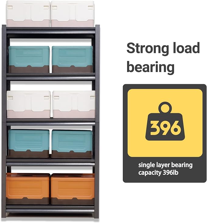 63" H Heavy Duty Garage Shelving, Metal Storage Shelves, Adjustable 5 Tier - Image 6