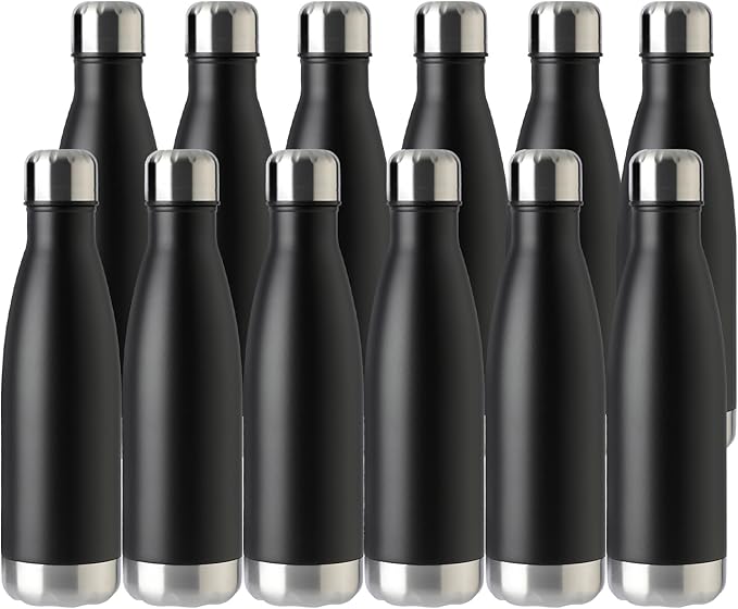 MEWAY 17oz Sport Water Bottle 12 Pack Vacuum Insulated Stainless Steel by MEWAY