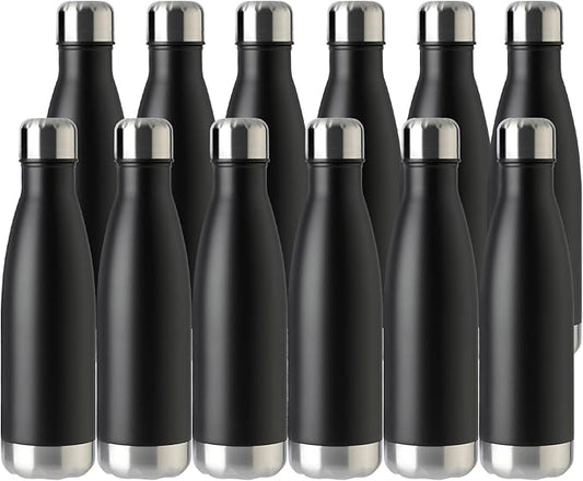 MEWAY 17oz Sport Water Bottle 12 Pack Vacuum Insulated Stainless Steel by MEWAY
