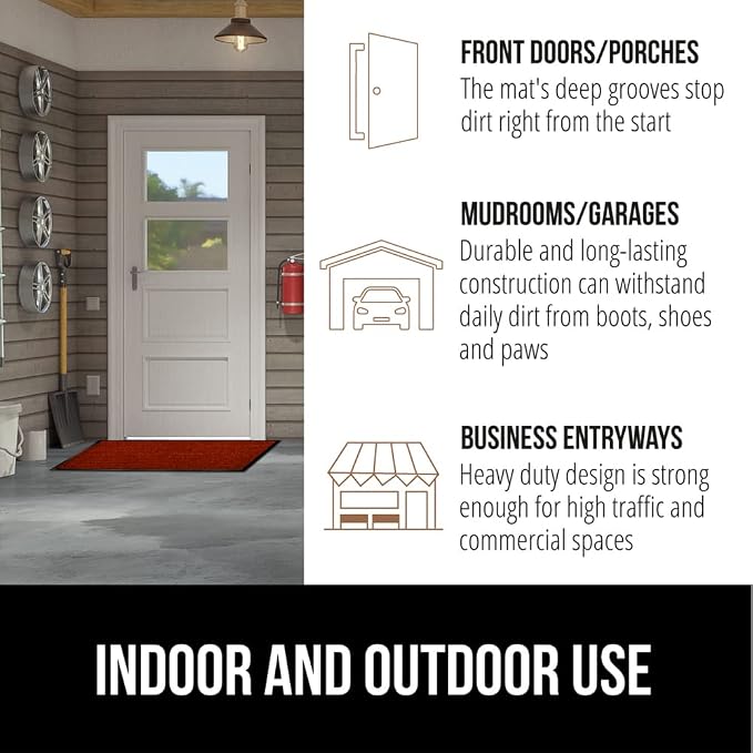 GORILLA GRIP Traffic Guard Door Mat, 2 Pack, Heavy Duty Waterproof Doormat - Image 7