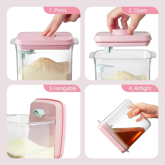 Ankou Formula Container - 1700ml Airtight Formula Dispenser One Button Handy - Image 2